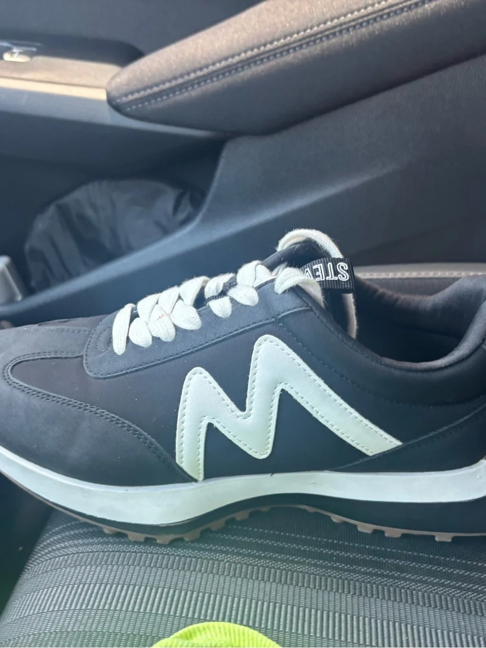 Steve Madden Black and White Women's Athletic Sneaker
